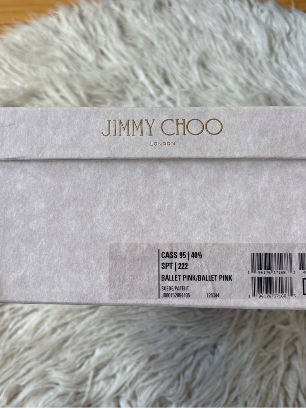 JIMMY CHOO Cass 95mm Ballet Pink Suede & Patent Pointed Toe Pumps EUC Size 40.5 - Picture 14 of 14